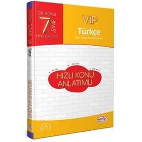 Kitap 7. Sınıf VIP Türkçe Hızlı Konu Anlatımlı Yeni-Editör Yayınları