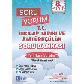 Kitap 8. Sınıf Soru Yorum T.C. İnkılap Tarihi Ve Atatürkçülük Soru Bankası-Bulut Eğitim ve Kültür Yayınları