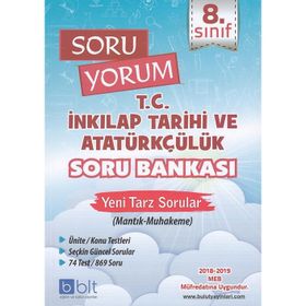 Kitap 8. Sınıf Soru Yorum T.C. İnkılap Tarihi Ve Atatürkçülük Soru Bankası-Bulut Eğitim ve Kültür Yayınları
