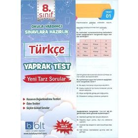 Kitap 8.Sınıf Türkçe Yaprak Test-Bulut Eğitim ve Kültür Yayınları