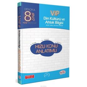 Kitap 8. Sınıf VIP Din Kültürü Ve Ahlak Bilgisi Hızlı Konu Anlatımlı Yeni-Editör Yayınları