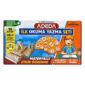 Kitap Adeda Yayıncılık İlk Okuma Yazma Seti 10 Kitap ve 30 Parça Ahşap
