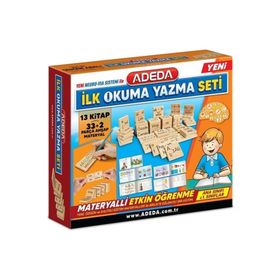 Kitap Adeda Yayıncılık İlk Okuma Yazma Seti 10 Kitap ve 30 Parça Ahşap