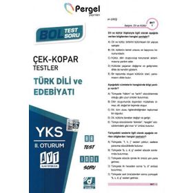 Kitap AYT Türk Dili Ve Edebiyatı Çek Kopar Yaprak Test Yeni-Pergel Yayınları