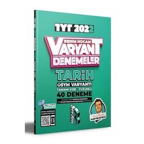 Kitap Benim Hocam Yayınları 2022 TYT Tarih Tamamı Video Çözümlü 40 Deneme Sınavı