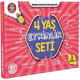 Kitap Çocuk Akademi Bilişsel İşlevleri Destekleyen 4 Yaş Etkinlik Seti