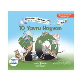 Kitap İş Bankası Kültür Yayınları 10 Yavru Hayvan Toplama Öğrenelim 1'den 10'a Kadar Sayılar