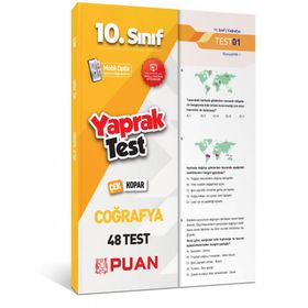 Kitap Puan Yayınları 10. Sınıf Coğrafya Yaprak Test