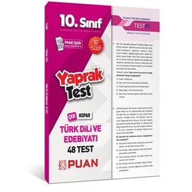 Kitap Puan Yayınları 10. Sınıf Türk Dili ve Edebiyatı Yaprak Test