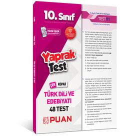 Kitap Puan Yayınları 10. Sınıf Türk Dili ve Edebiyatı Yaprak Test