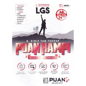 Kitap Puan Yayınları 8. Sınıf 1. Dönem LGS Tam Tekrar Puan Kampı