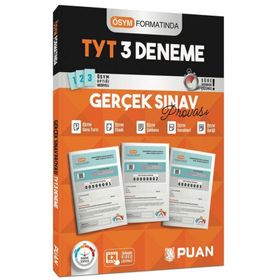 Kitap Puan Yayınları TYT Gerçek Sınav Provası 3 Deneme