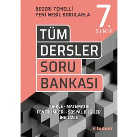 Kitap Tudem Yayınları 7.Sınıf Beceri Temelli Tüm Dersler Soru Bankası