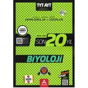 Kitap TYT AYT Biyoloji Son 20 Yıl Soru ve Çözümleri