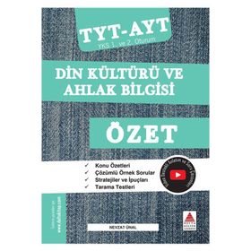 Kitap TYT AYT Din Kültürü Ve Ahlak Bilgisi Özet YKS 1. Ve 2. Oturum Yeni-Delta Kültür Yayınevi