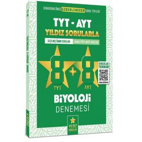 Kitap Yıldız Sorular TYT AYT Biyoloji 8+8 Deneme