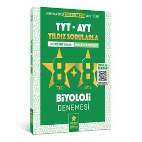 Kitap Yıldız Sorular TYT AYT Biyoloji 8+8 Deneme