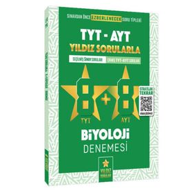 Kitap Yıldız Sorular TYT AYT Biyoloji 8+8 Deneme