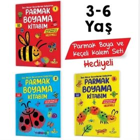 Kitap Yükselen Zeka 3-6 Yaş Parmak Boyama Kitabım Seti