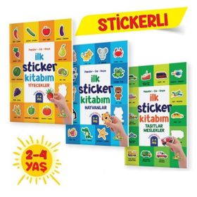 Kitap Yükselen Zeka Yapıştır Çiz Boya 2-4 Yaş İlk Sticker Kitabım