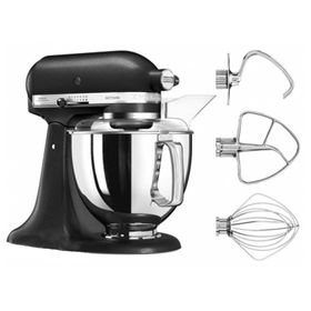 Kitchen Aid 5KSM175PSEBK Cast İron 300 W 10 Kademeli 4.8 lt Hazneli Mutfak Robotu Siyah