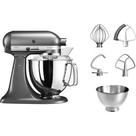 Kitchen Aid 5KSM175PSEMS Medaillon 300 W 10 Kademeli 4.8 lt Hazneli Mutfak Robotu Silver