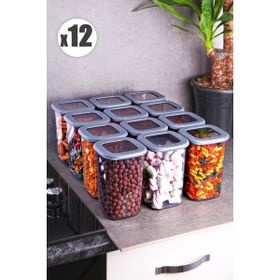 Kitchen Life 12 Adet 1200 ml Süper Set Büyük Boy Erzak Saklama Kabı Seti
