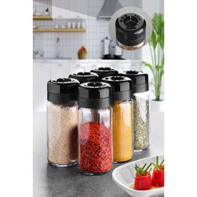 Kitchen Life 6 Adet 245 ml Büyük Boy Cam Baharatlık Seti