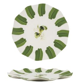Kitchen Life Green Dream Yeşilli Desen 18 Parça 6 Kişilik Porselen Yemek Takımı