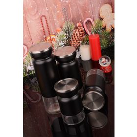 Kitchen World 4 Boy Çelik Kaplama Vakum Kapaklı Saklama Kabı