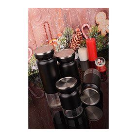 Kitchen World 4 Boy Çelik Kaplama Vakum Kapaklı Saklama Kabı