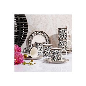 Kitchen World BHR-11 Porselen 6'lı Kahve Fincan Takımı