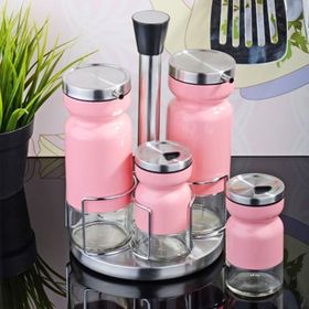 Kitchen World DK-092 Metal Döner Standlı Çelik Kaplama Yağlık Sirkelik Takımı