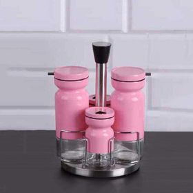 Kitchen World DK-092 Metal Döner Standlı Çelik Kaplama Yağlık Sirkelik Takımı