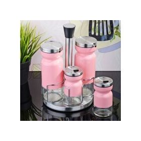 Kitchen World DK-092 Metal Döner Standlı Çelik Kaplama Yağlık Sirkelik Takımı