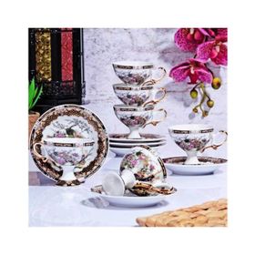 Kitchen World GSA-55 Porselen 6'lı Ayaklı Fincan Takımı