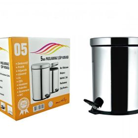Kitchen World LAL-0009 5 lt Paslanmaz Çelik Pedallı Çöp Kovası