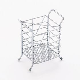 Kitchenox 12x15x18 cm Krom 1 Bölmeli Tezgah Üstü Metal Kaşıklık