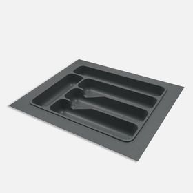 Kitchenox 42x49 cm Gri ABS Plastik 5 Bölmeli Çekmece İçi Kaşıklık
