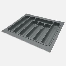 Kitchenox 55x49 cm Gri ABS Plastik 7 Bölmeli Çekmece İçi Kaşıklık
