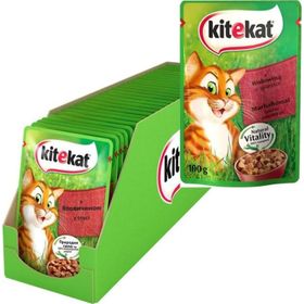 Kitekat Sığır Etli Yetişkin Kedi 24x100 gr Yaş Mama