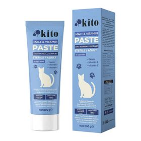 Kito 100 gr Kısır ve Yetişkin Kediler için Tüy Yumağı Önleyici Sindirim Destekleyici Malt Macunu