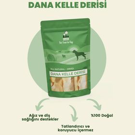Kito 100 gr Kurutulmuş Dana Kelle Derisi Çiğnemelik Doğal Glutensiz Organik Köpek Ödül Maması
