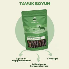 Kito 100 gr Tavuk Boyun Çiğnemelik Doğal Glutensiz Organik Köpek Ödül Maması