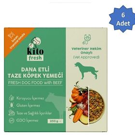 Kito 2.5 kg Yetişkin Köpek Maması + 6 Adet Dana Etli Fresh Köpek Maması