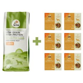 Kito 2.5 kg Yetişkin Köpek Maması + 6 Adet Hindi Etli Fresh Köpek Maması