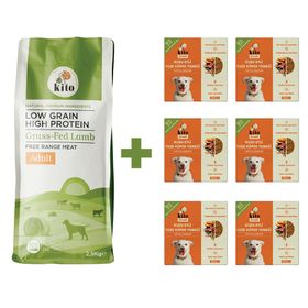 Kito 2.5 kg Yetişkin Köpek Maması + 6 Adet Kuzu Etli Fresh Köpek Maması