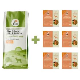 Kito 2.5 kg Yetişkin Köpek Maması + 6 Adet Somon Etli Fresh Köpek Maması