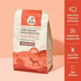 Kito Doğal Besi Kuzu Etli Yetişkin Mini Irklar İçin 2.5 kg Köpek Maması