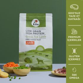 Kito Doğal Besi Kuzu Etli Yetişkinler İçin 2.5 kg Köpek Maması